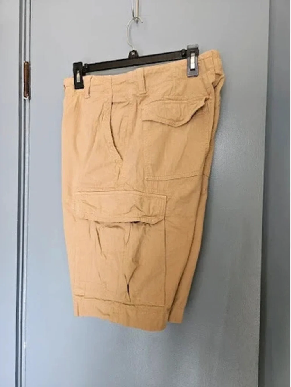 Vtg Banana Republic Cargo Shorts Khaki 2000s Y2K Gorpcore Relaxed Fit Cotton30